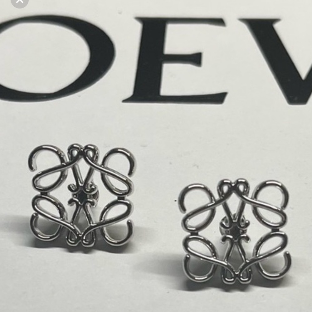 New Loewe Stamped Earrings - Silver